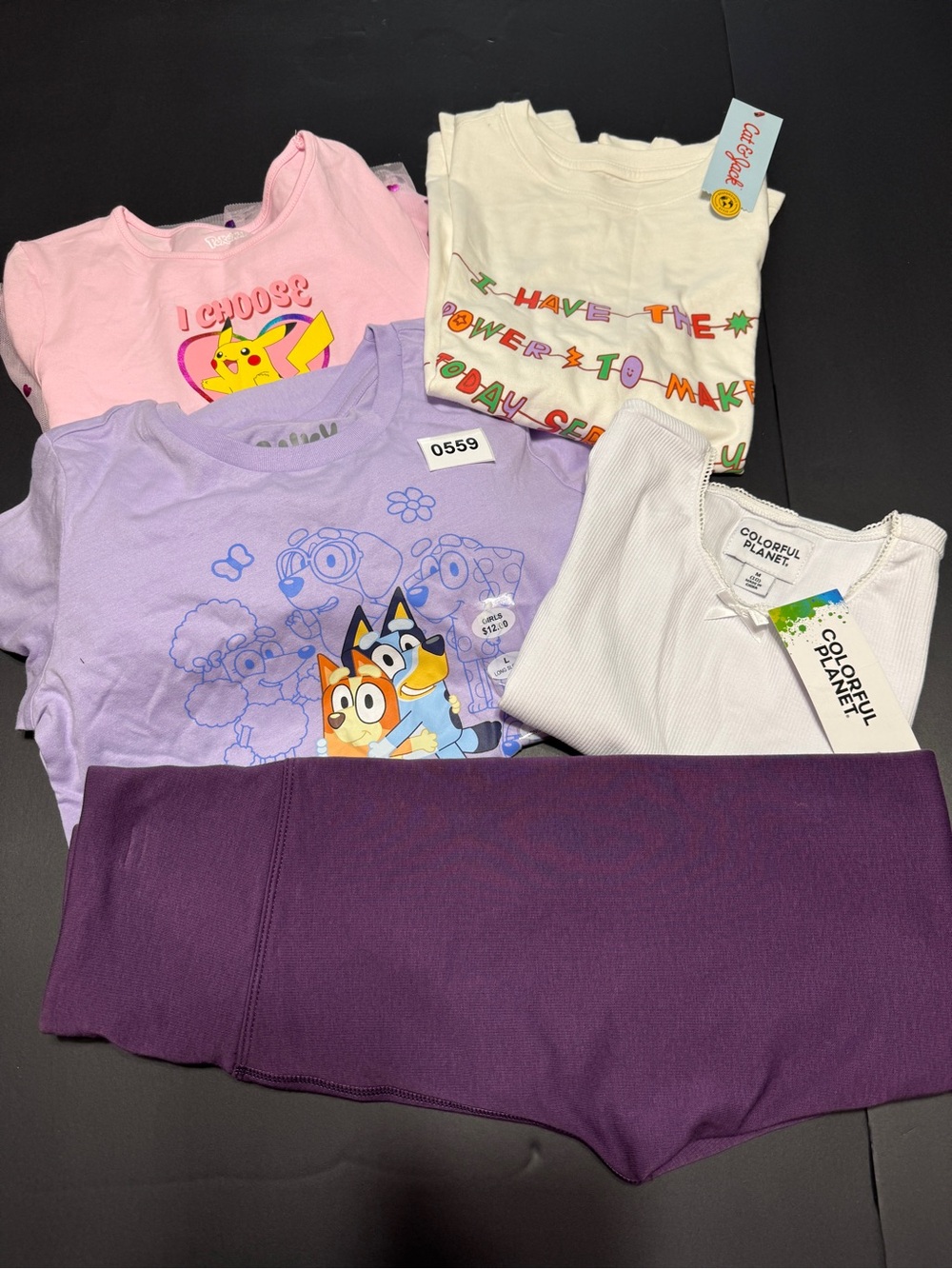 Lot of Mixed Girls' Tops, Pants and Pokemon Dress